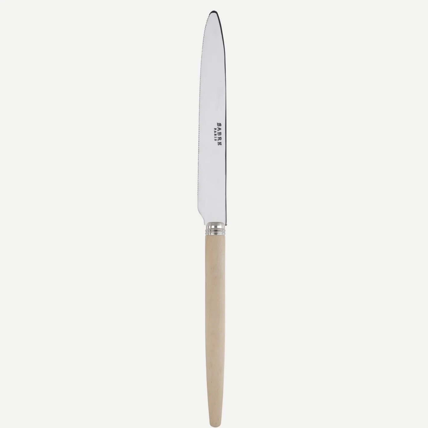 Sabre Paris Jonc,Bois clair | Serrated Dinner Knife Blade