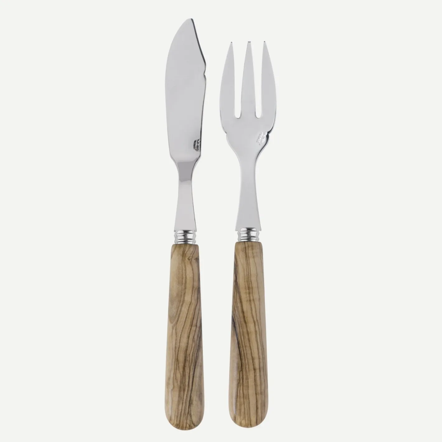 Sabre Paris Lavandou,Bois d'olivier | Fish Knife | Fish Fork