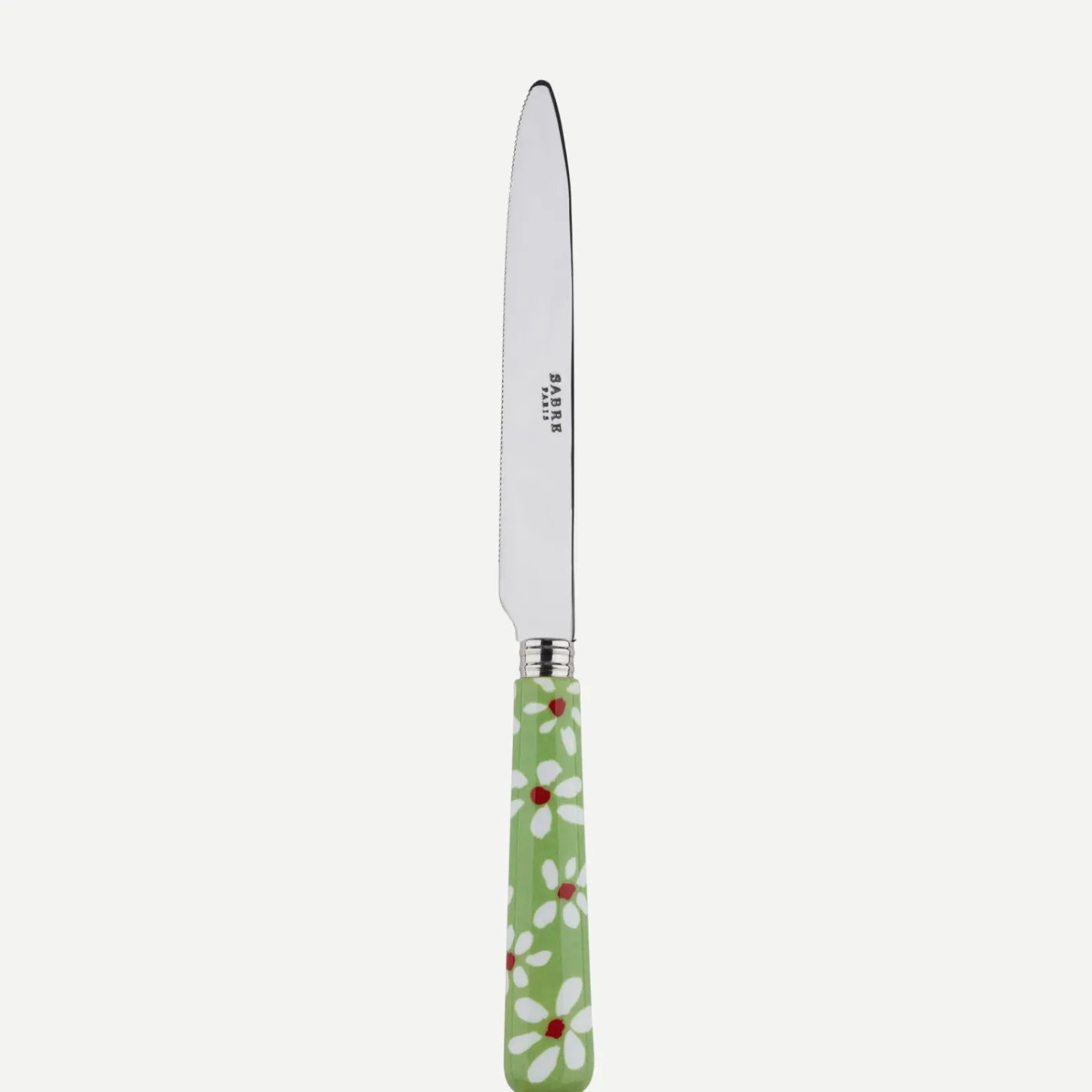 Sabre Paris Marguerite,Vert jardin | Serrated Dinner Knife Blade