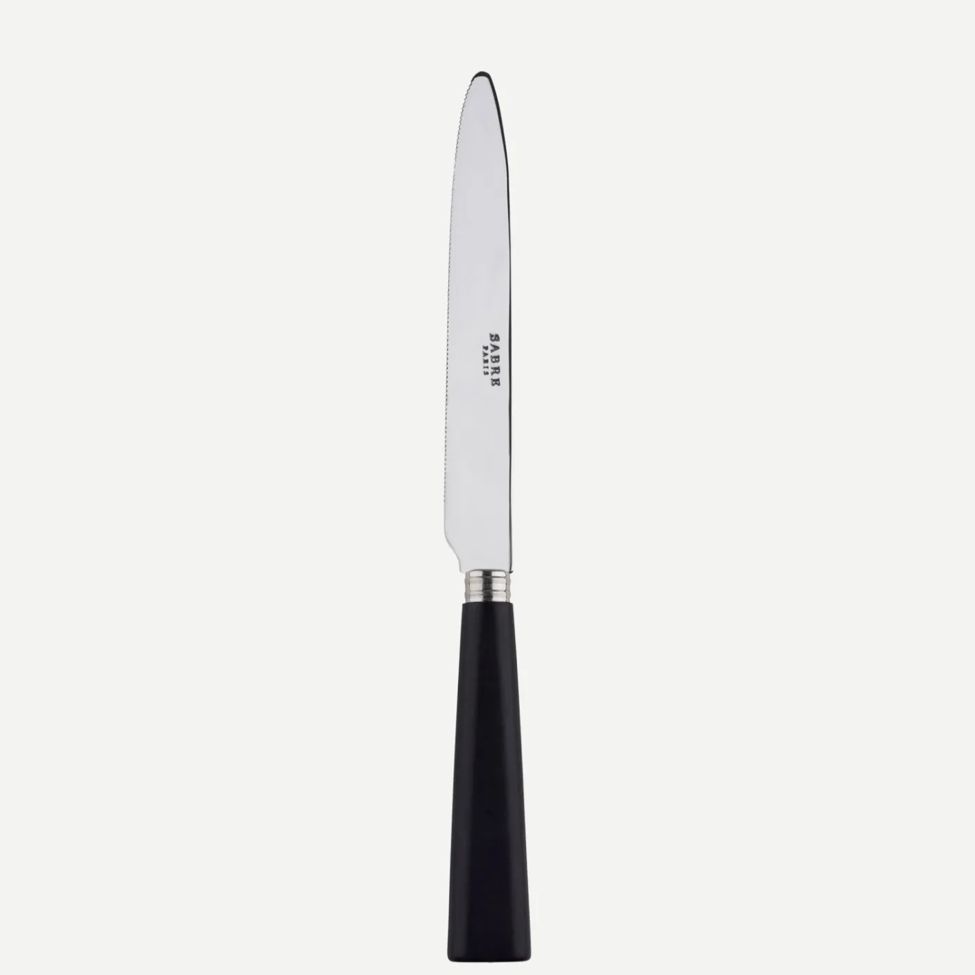 Sabre Paris Nature,Bois stratifié noir | Serrated Dinner Knife Blade