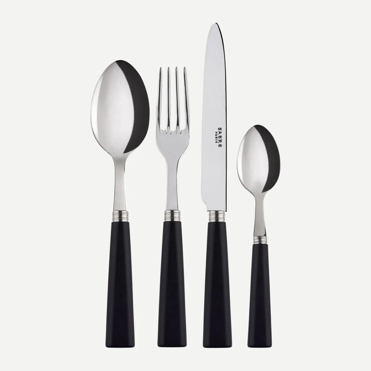 Sabre Paris Nature,Bois stratifié noir | Set Of 4 Pieces