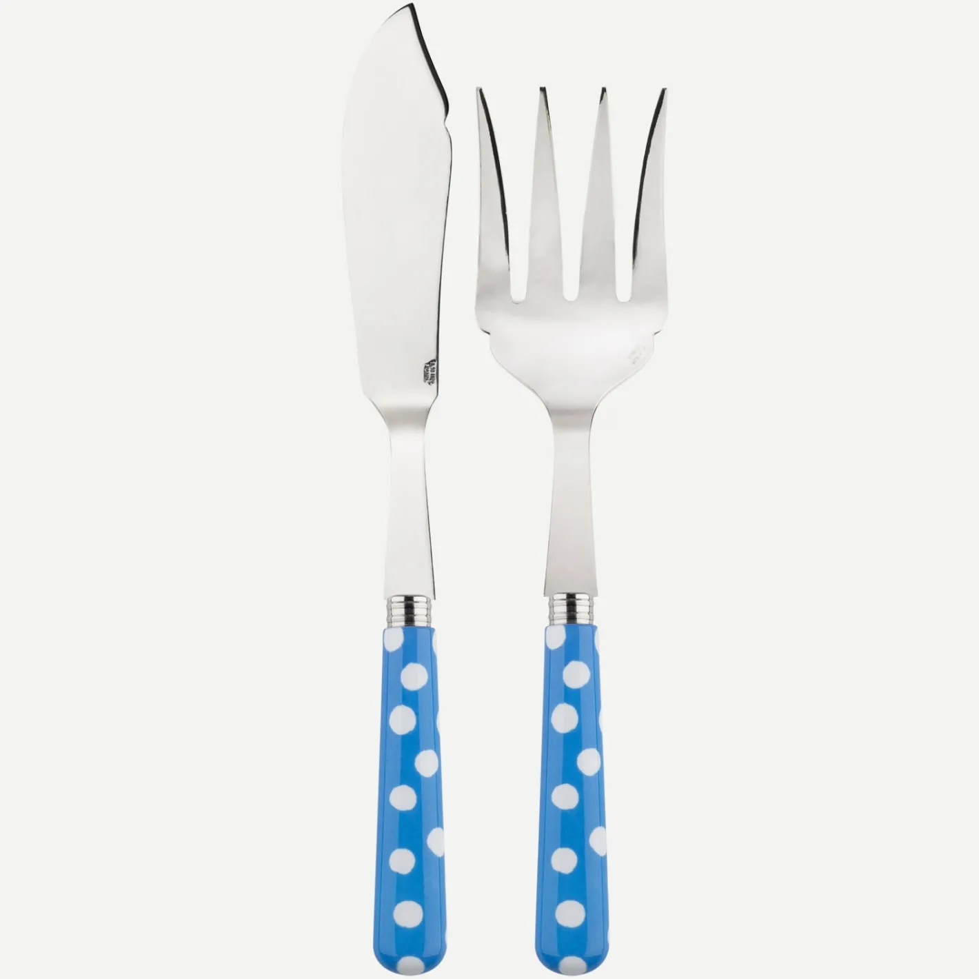 Sabre Paris Pois Blancs,Bleu clair | Fish Serving Set