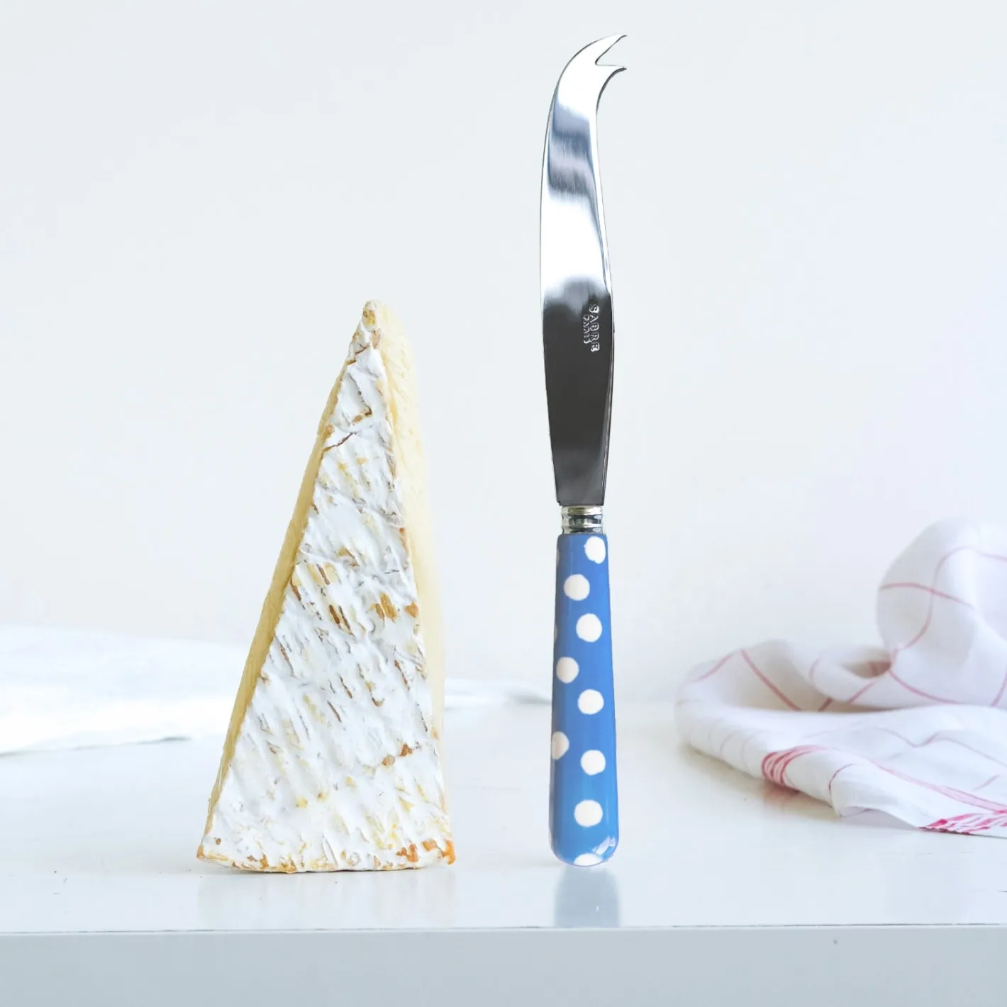 Sabre Paris Pois Blancs,Bleu clair | Cheese Knife