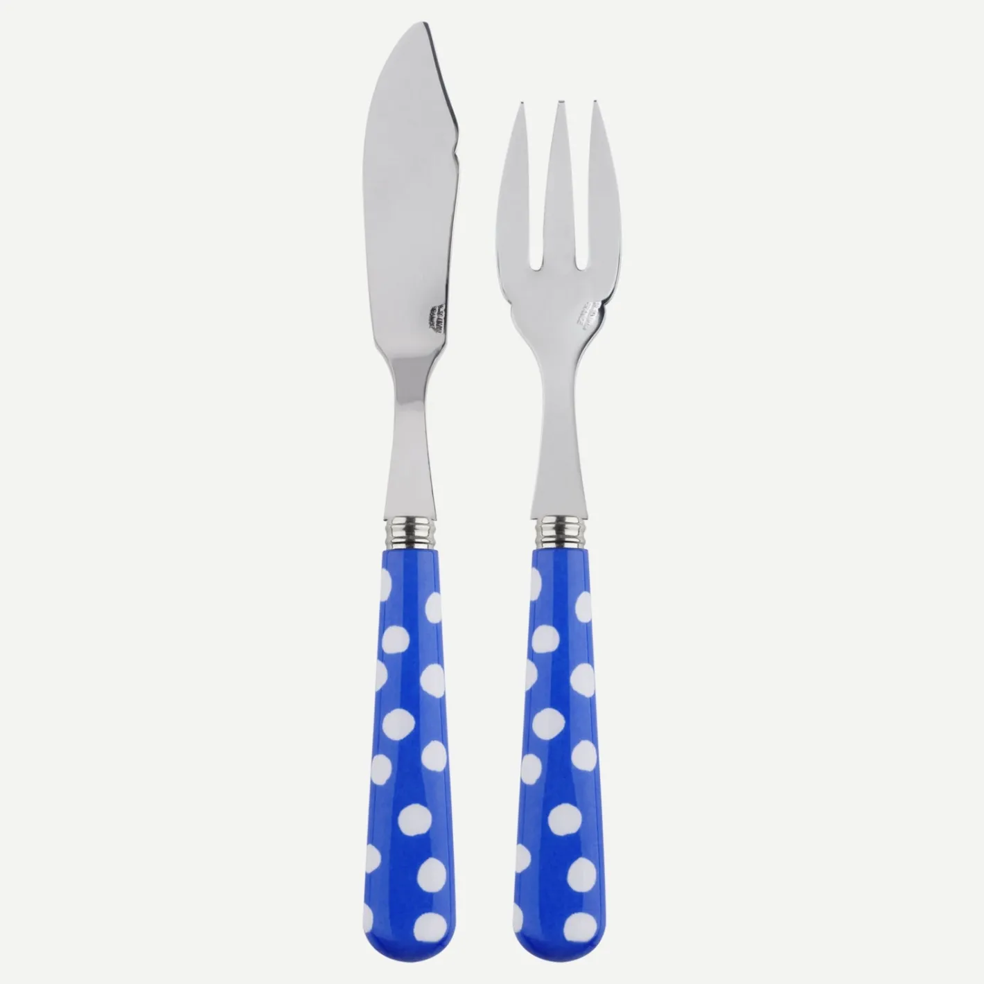 Sabre Paris Pois Blancs,Bleu outremer | Fish Knife | Fish Fork