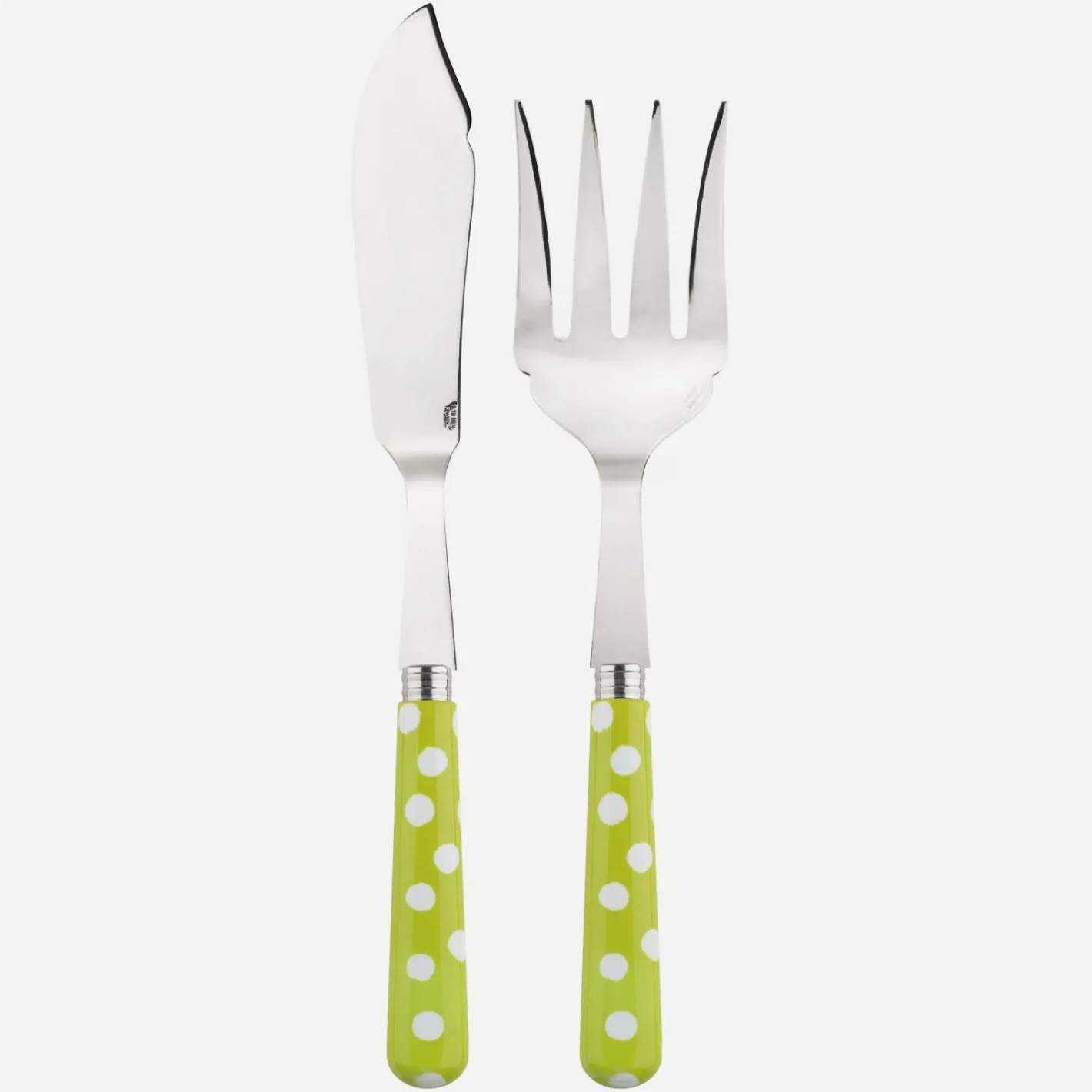 Sabre Paris Pois Blancs,Vert clair | Fish Serving Set