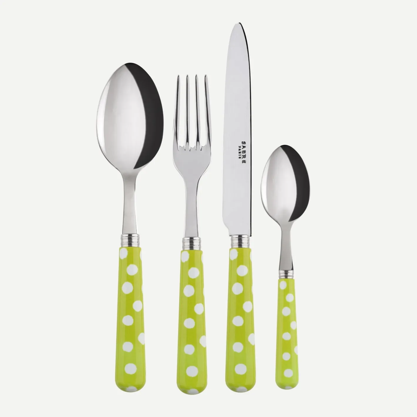 Sabre Paris Pois Blancs,Vert clair | Set Of 4 Pieces