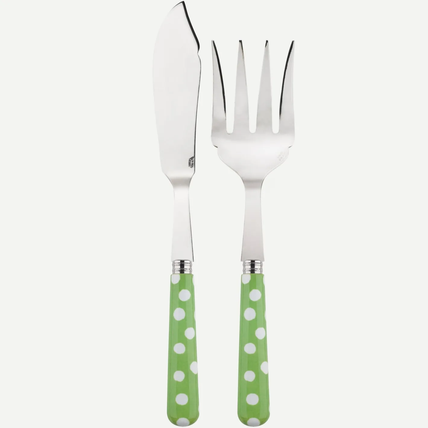 Sabre Paris Pois Blancs,Vert jardin | Fish Serving Set