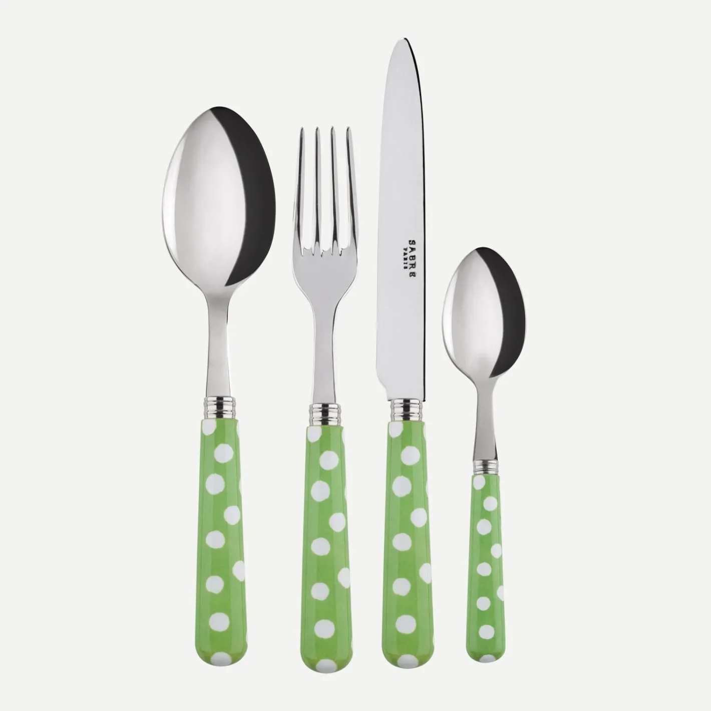 Sabre Paris Pois Blancs,Vert jardin | 48 Pieces Set