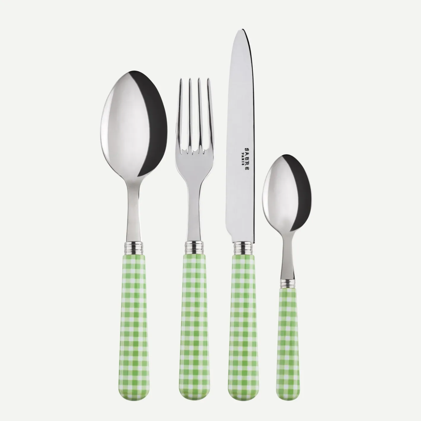 Sabre Paris Vichy,Vert jardin | Set Of 4 Pieces